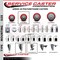 Service Caster 3.5'' SS Red Poly Swivel 1-1/4'' Expanding Stem Caster with Brake SCC-SSEX20S3514-PPUB-RED-TLB-114 - alternate 2